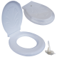 Rama de WC, universala, din plastic, alba, cu accesorii de prindere, 39.5 x 48 CM